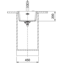 Sink Maris MRG210/110-37 granite 40.3x43.3x20cm