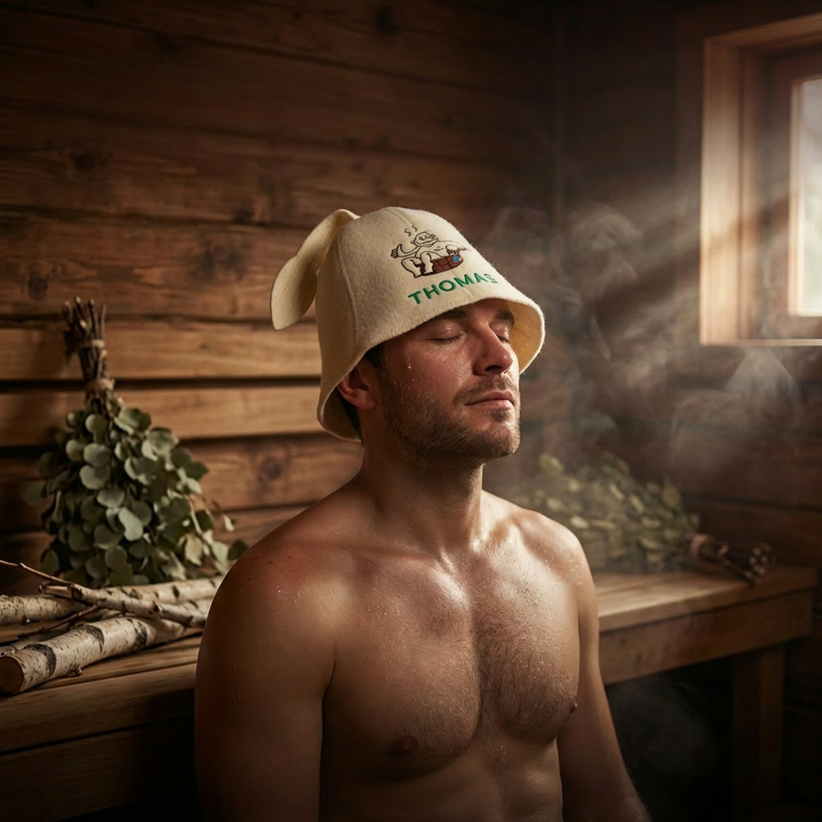 Personalized sauna hat