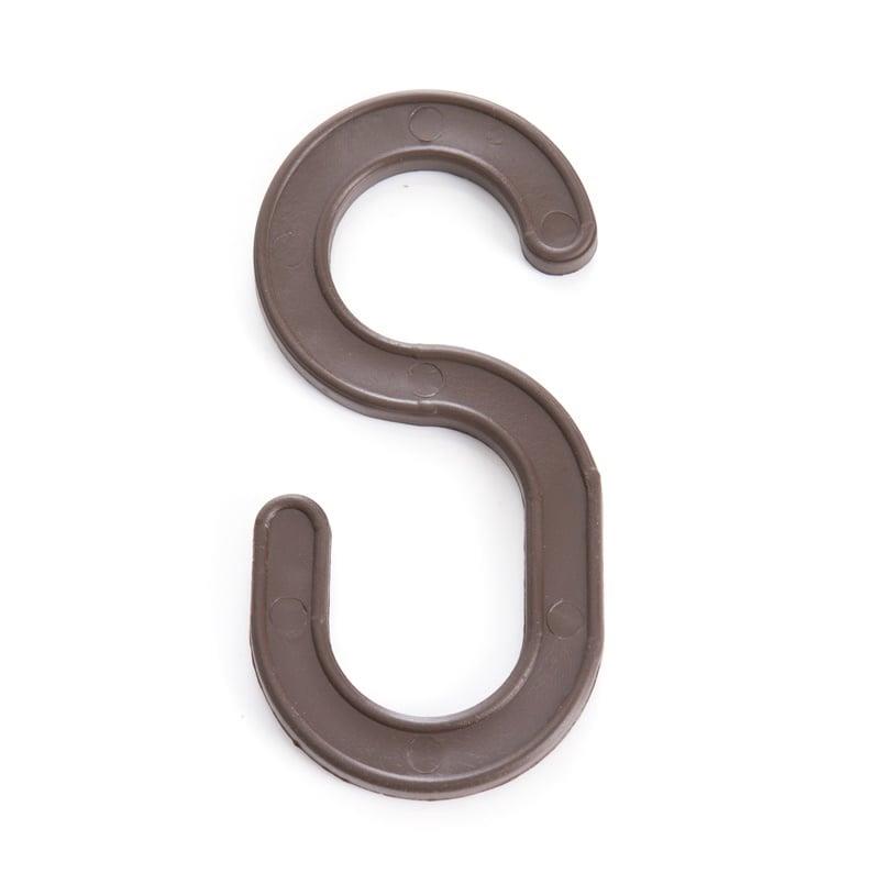 Clothes hooks F3-196, S-shaped, brown, 25 pcs.