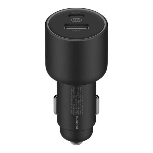 Xiaomi Mi automobilinis įkroviklis 67 W USB-A + Type-C BHR6814GL, juoda spalva