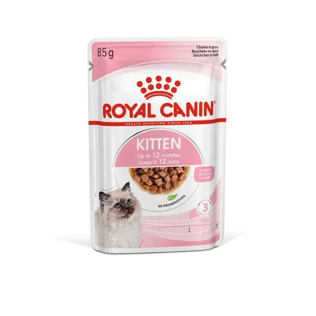 KITTEN Chunks in gravy drėgnas pašaras katei