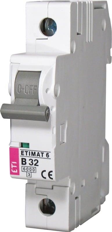 Automatinis jungiklis ETIMAT10, 1P, C, 10kA, 32 A