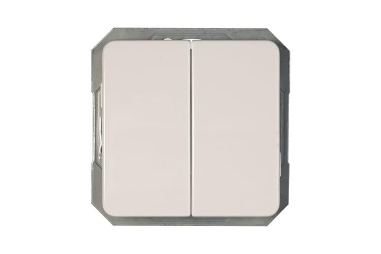 Switch VILMA LX200, 2-gang, white
