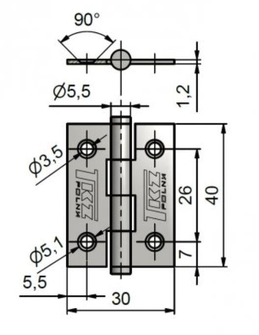 Window hinge J3 KZ40