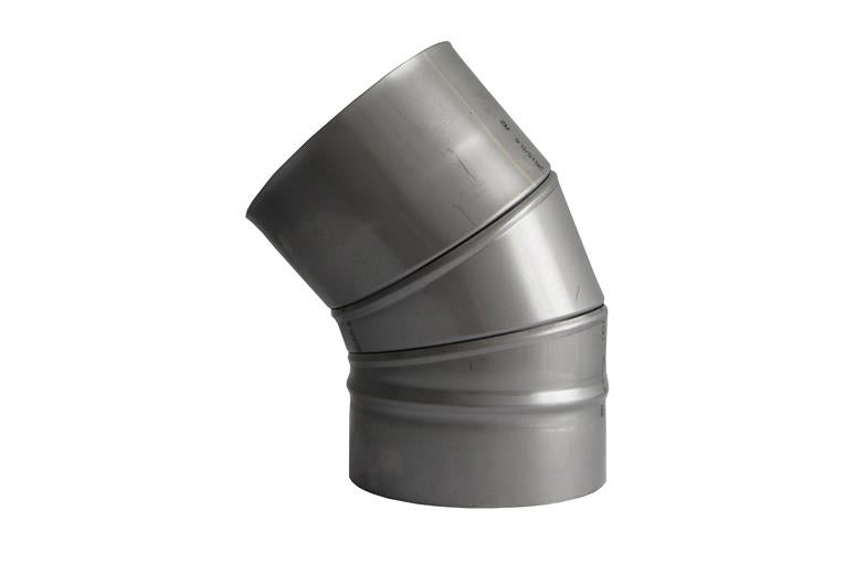 Kaminų alkūnė WADEX 115, D180 mm 45°