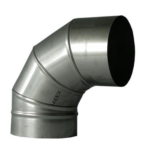 Kaminų alkūnė WADEX 116, D130 mm 90°