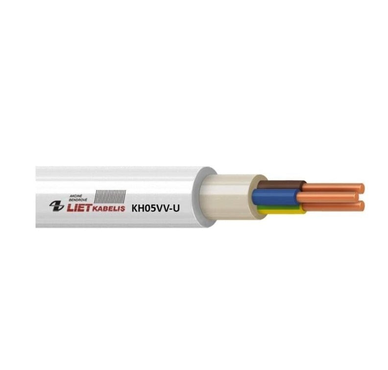 Kabel Lietkabelis KH05VV-U/NYM, 5 x 6 mm², biały