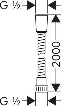 Wąż prysznicowy Hansgrohe Metaflex 28264, 200 cm, 1/2''