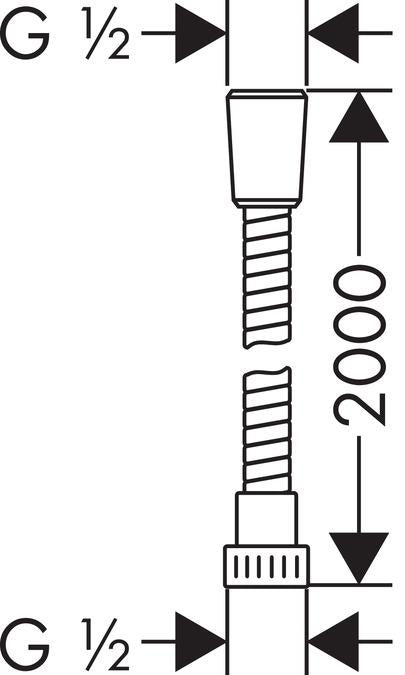 Wąż prysznicowy Hansgrohe Metaflex 28264, 200 cm, 1/2''