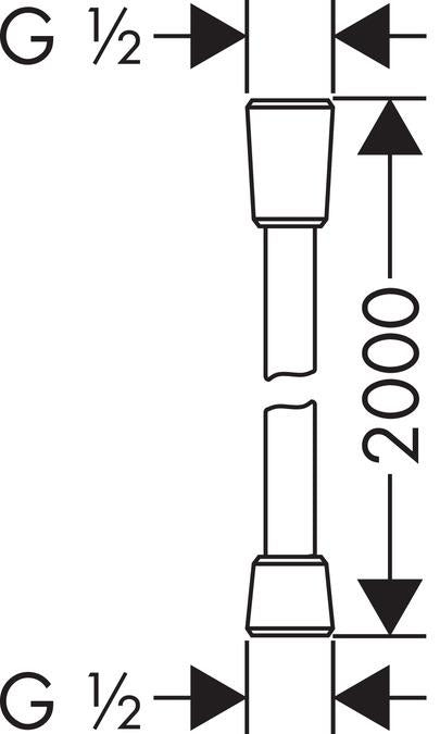 Wąż prysznicowy Hansgrohe Isiflex 28274, 200 cm
