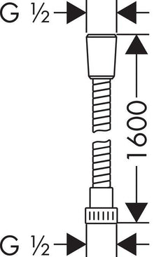 Wąż prysznicowy Hansgrohe Metaflex 28266, 160 cm, 1/2''