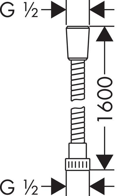 Wąż prysznicowy Hansgrohe Metaflex 28266, 160 cm, 1/2''