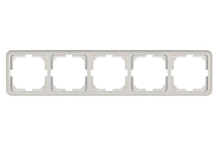Five-gang frame VILMA LX200, white