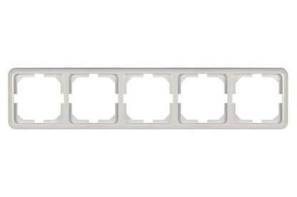 Five-gang frame VILMA LX200, white