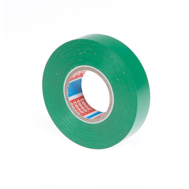 Taśma izolacyjna Tesa Premium, zielona, 19 mm x 33 m