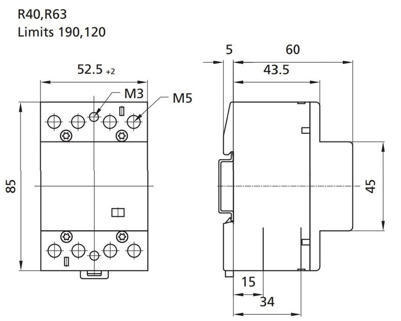 Stycznik ETI AC-1, R 40-40, 40 A, 6 kW