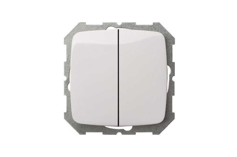LIREGUS ALFA switch, 2-gang, white