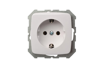Socket LIREGUS ALFA, with earthing, white