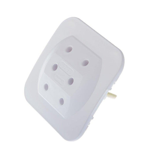 KOPP triple adapter, 10A, 250V, white