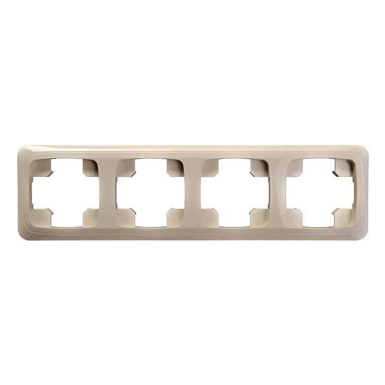 Four-gang frame Liregus Alfa, sand