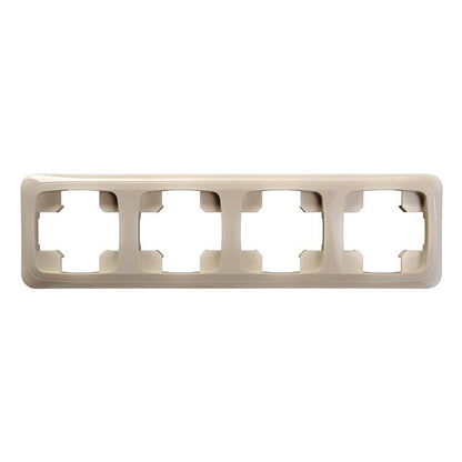 Four-gang frame Liregus Alfa, sand