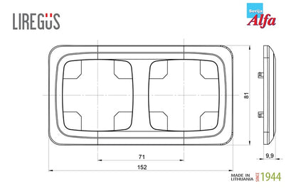 Double frame LIREGUS ALFA, sand color