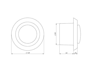 Difuzorius EUROPLAST VD100, D100