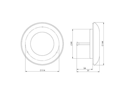 Diffuser EUROPLAST KD100, D100