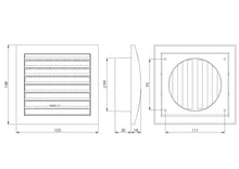 Ventilation grille EUROPLAST ND10R D100, white