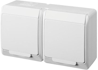 Double socket outlet ELEKTRO-PLAST HERMES, IP44