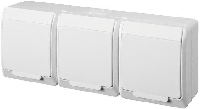 Trivietis kištukinis lizdas ELEKTRO-PLAST HERMES, IP44