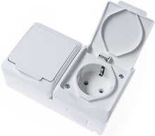 Double socket outlet ELEKTRO-PLAST HERMES, IP44