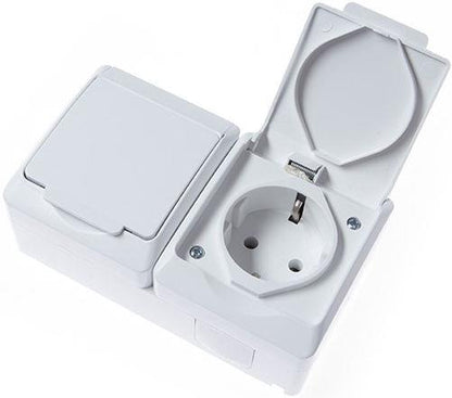 Double socket outlet ELEKTRO-PLAST HERMES, IP44