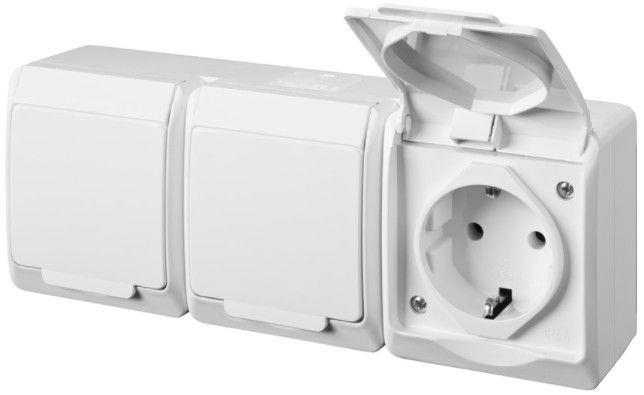 Trivietis kištukinis lizdas ELEKTRO-PLAST HERMES, IP44