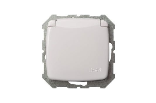 Kištukinis lizdas LIREGUS ALFA, baltos spalvos, IP44