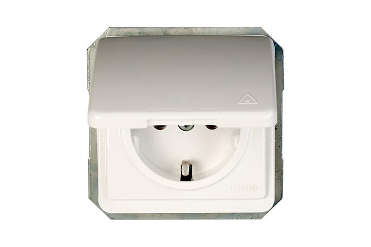 Gniazdo VILMA LX200, białe, IP44
