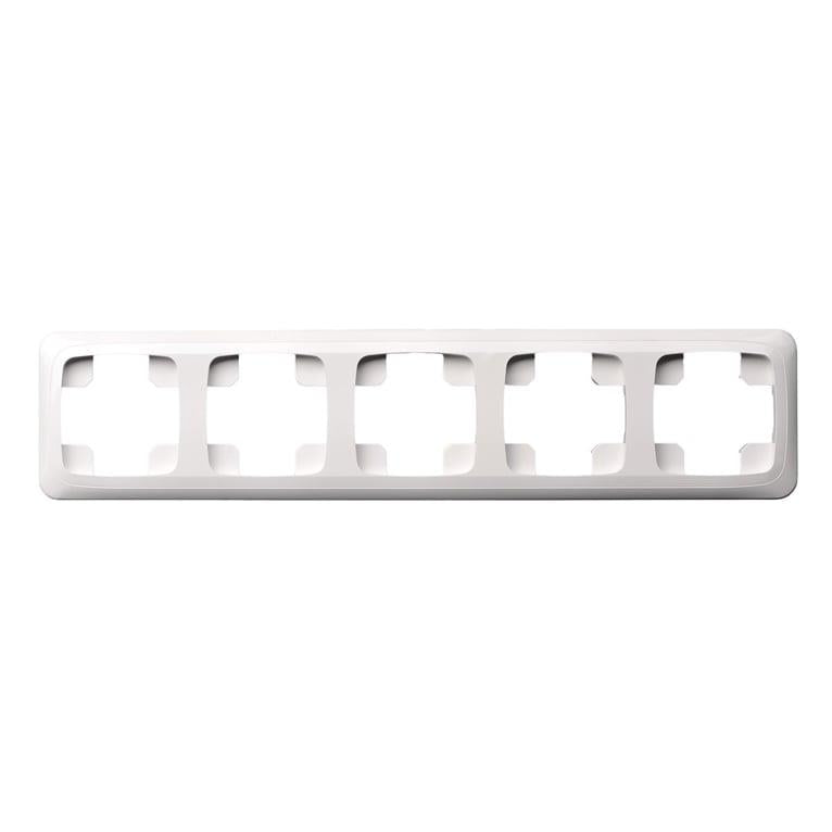 Five-gang frame LIREGUS ALFA, white