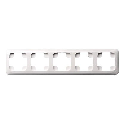 Five-gang frame LIREGUS ALFA, white