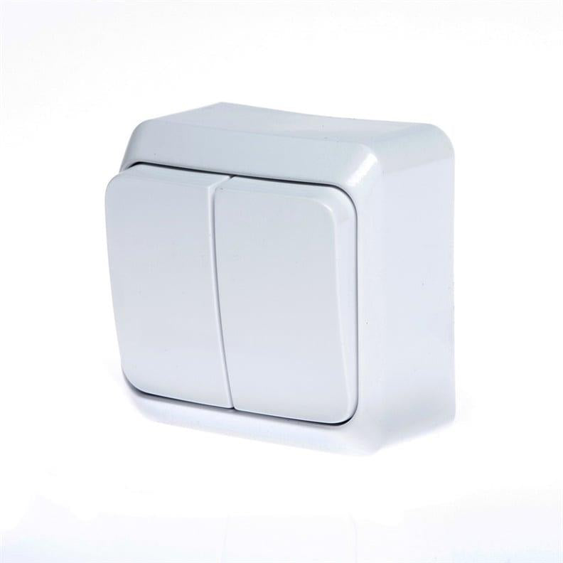 Switch SCHNEIDER PRIMA, 2-gang, white