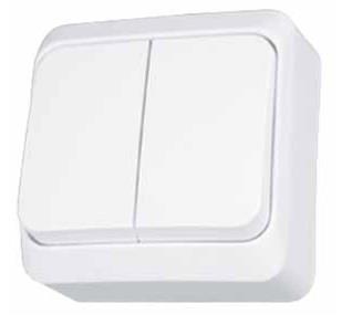 Switch SCHNEIDER PRIMA, 2-gang, white
