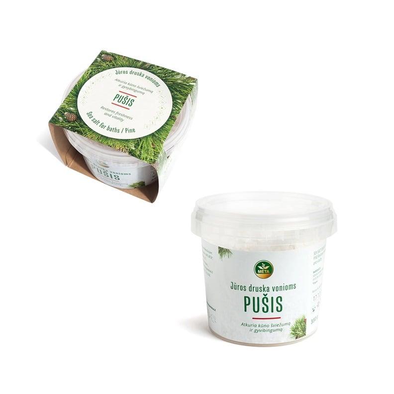 Black Sea salt with pine essential oil Mint, 350g