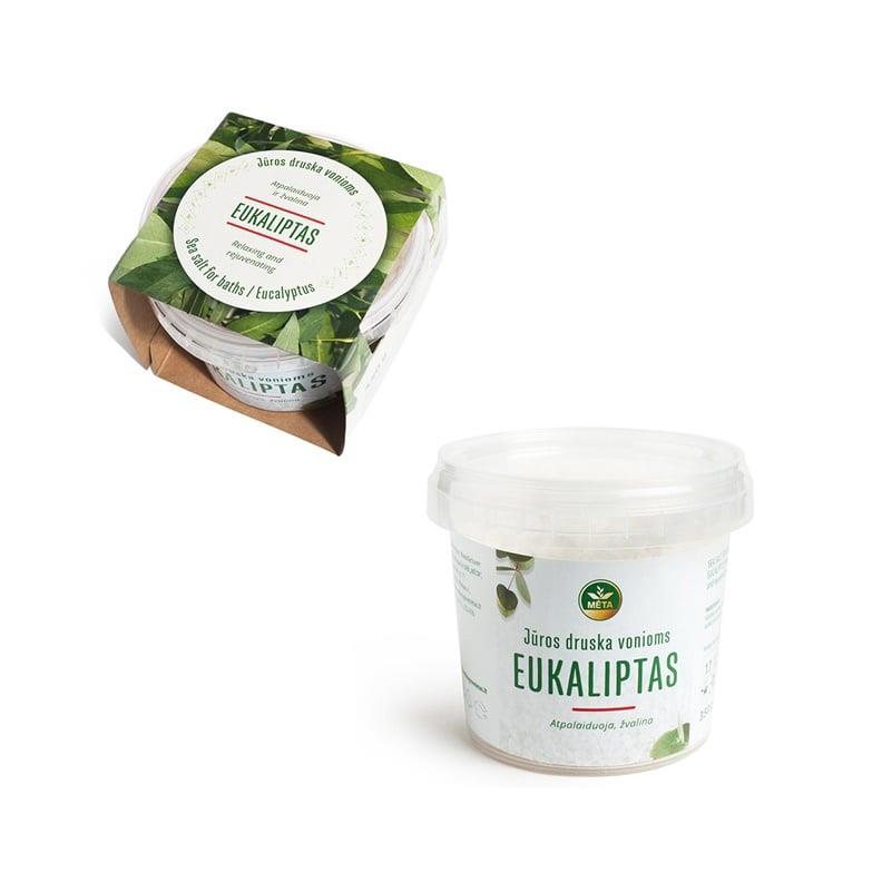Sea salt with eucalyptus essential oil Mint, 350 g