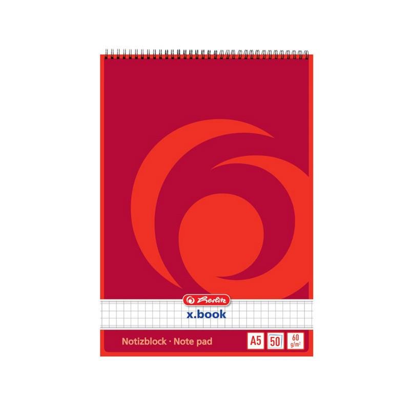 Herlitz Notepad 110734 A7/50l with spiral, ruled (10/320)