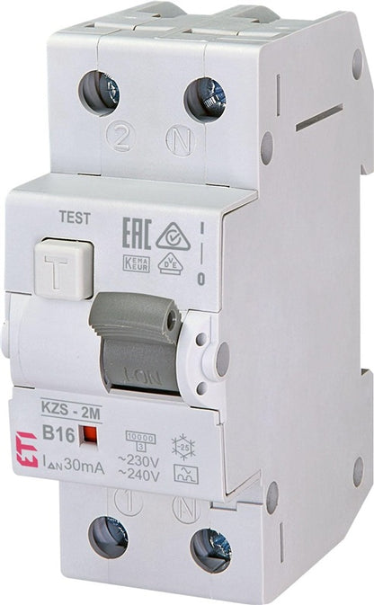 Wyłącznik różnicowoprądowy ETI KZS-2M, 2P, 16 A, 230 V, 30 mA