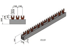 Busbar ETI IZ12, 3P, 12 mod., 12 mm²