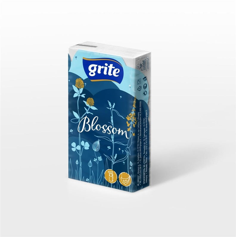 Chusteczki higieniczne GRITE BLOSSOM, 3 warstwy, 10 szt.