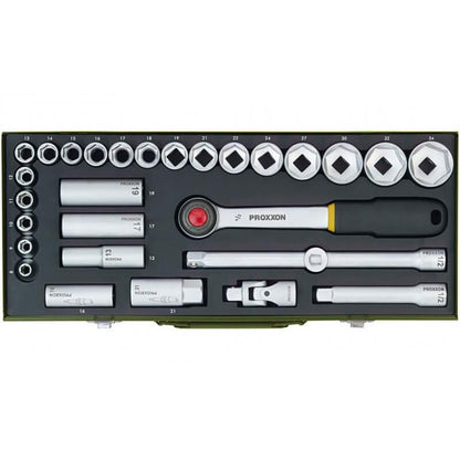 Proxxon 23000 8-34 mm, 1/2", 29 pcs. Ratchet and Socket Set