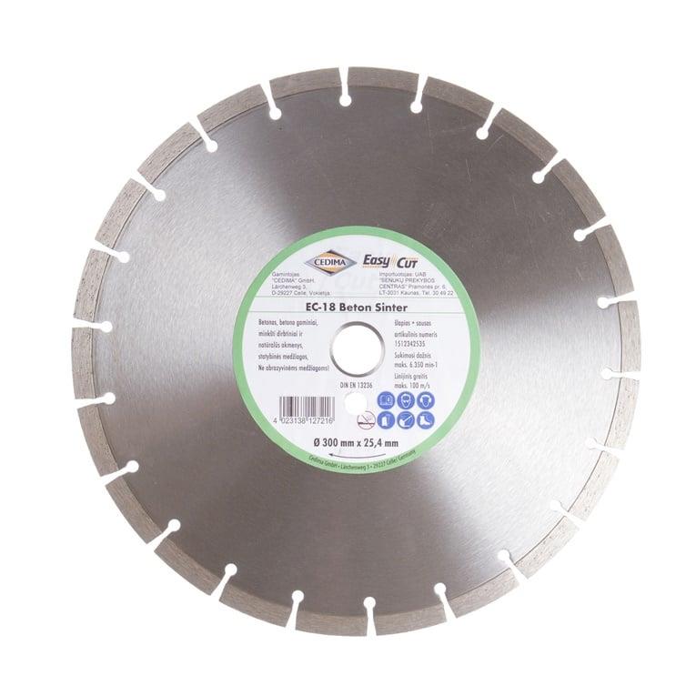 Diamond cutting disc Cedima EC-18.1 300x25.4x2.8