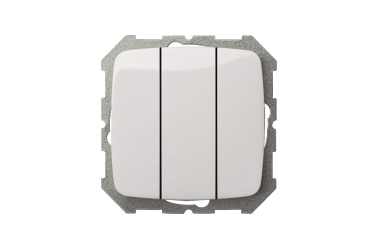 LIREGUS ALFA switch, 3-gang, white