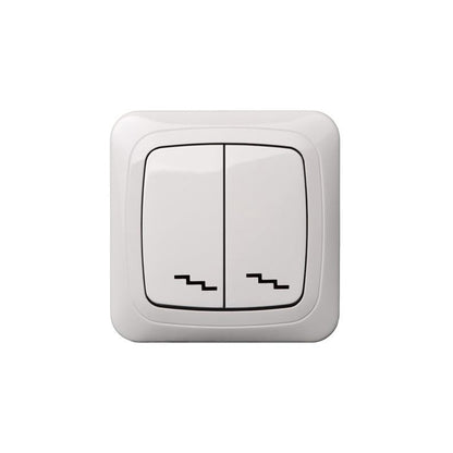 Switch LIREGUS ALFA, 2-gang, white